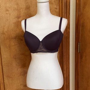 ThirdLove Graphic Lace Demi Bra in Evening Violet, Size 38C
